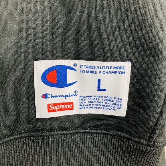 Supreme | Men’s Champion Outline Hooded Sweatshirt - Picture 3 of 3